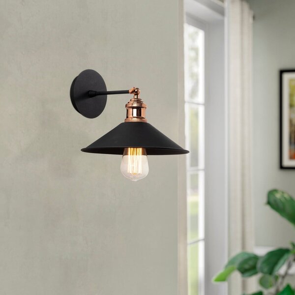 Crna zidna lampa ø 24 cm Berceste – Opviq lights