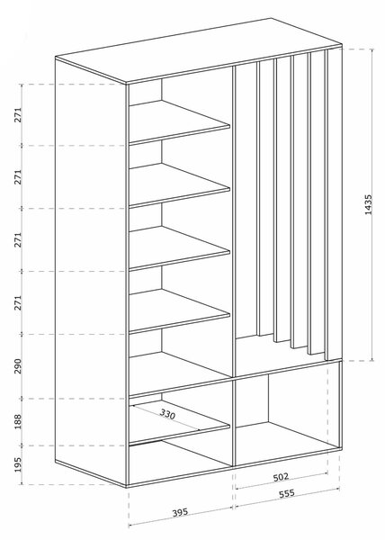Zondo.hr Predsoblje Milan (hrast artisan + crna). Akcija -19%. 1055369