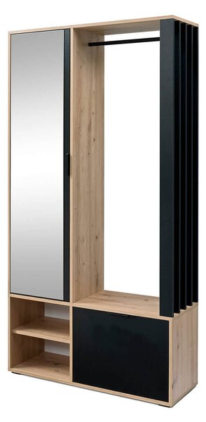 Zondo.hr Predsoblje Milan (hrast artisan + crna). Akcija -19%. 1055369