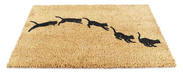 Otirač od kokosovih vlakana 40x60 cm Jumping Cats – Artsy Doormats