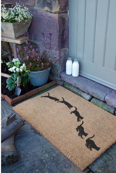 Otirač od kokosovih vlakana 40x60 cm Jumping Cats – Artsy Doormats