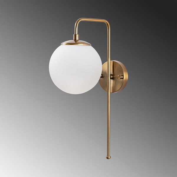 Bijela/mjedena zidna lampa Viran – Opviq lights