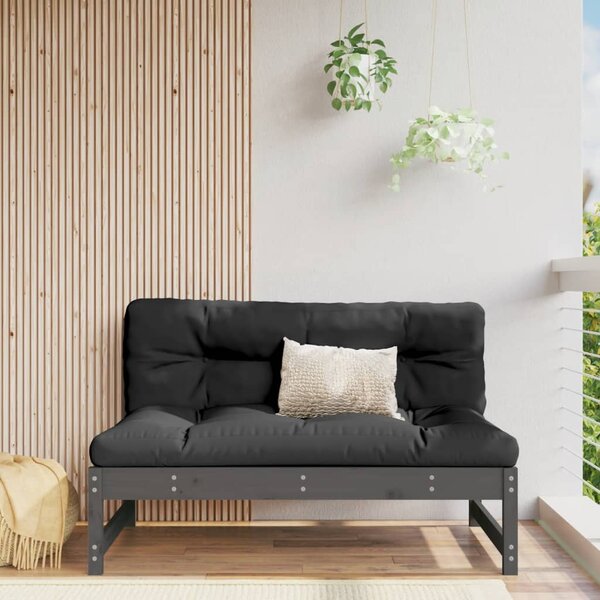 VidaXL Srednja sofa sivi 120x80 cm od masivne borovine