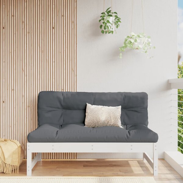 VidaXL Srednja sofa bijela 120x80 cm od masivne borovine