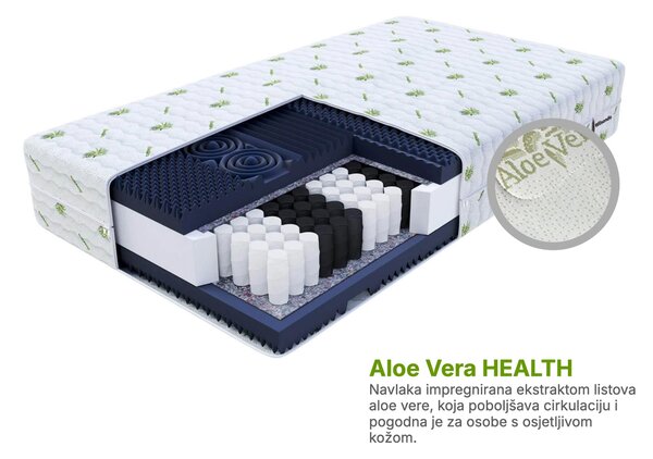 Wilsondo Džepićasti opružni madrac Ellie 140x200 - Aloe Vera navlaka
