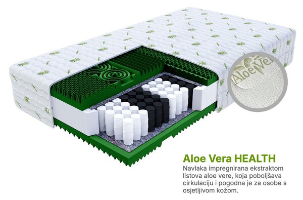 Wilsondo Džepićasti opružni madrac Queemi 80x200 - Aloe Vera navlaka