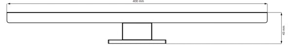 LED Rasvjeta za ogledalo u kupaonici SAMOS LED/8W/230V 4000K 40 cm IP44 crna