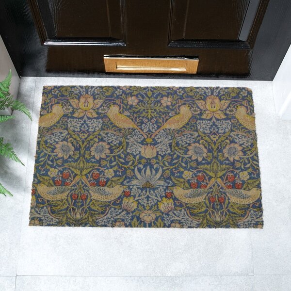 Otirač od kokosovih vlakana 40x60 cm William Morris Strawberry Thief – Artsy Doormats