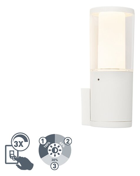 Moderna vanjska zidna svjetiljka bijela IP55, uključujući GU10, prigušivanje u 3 koraka - Carlo
