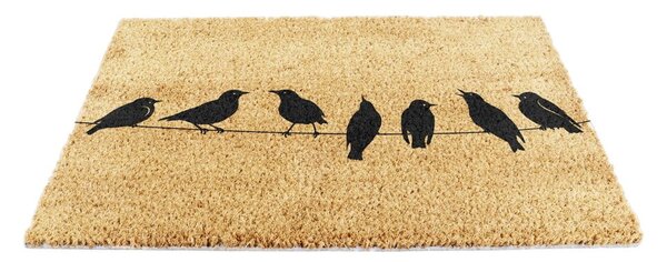 Otirač od kokosovih vlakana 40x60 cm Birds On a Wire – Artsy Doormats