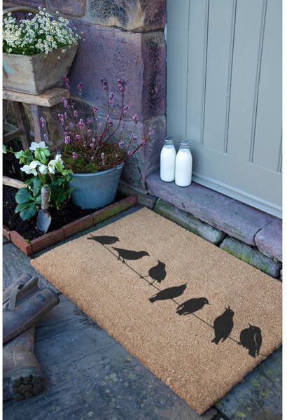 Otirač od kokosovih vlakana 40x60 cm Birds On a Wire – Artsy Doormats