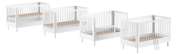 Bijeli dječji krevet od masivne bukve 70x140 cm Forrest – Vipack