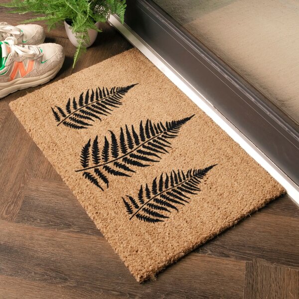 Otirač od kokosovih vlakana 40x60 cm Fern Leaf – Artsy Doormats
