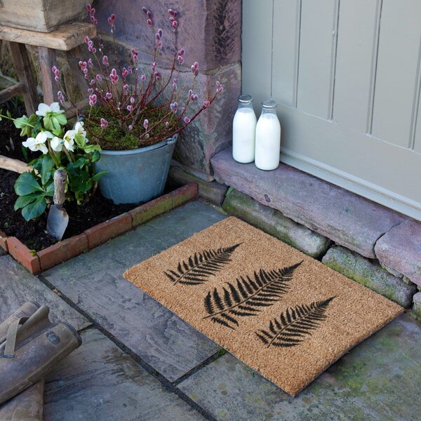 Otirač od kokosovih vlakana 40x60 cm Fern Leaf – Artsy Doormats