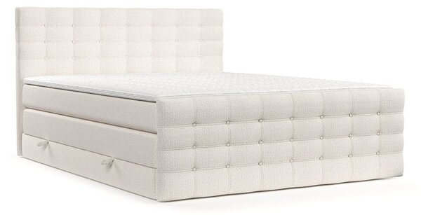 Krem boxspring krevet s prostorom za pohranu 200x200 cm Blend – Maison de Rêve