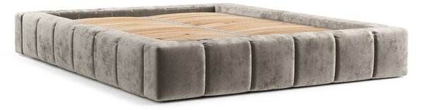 Bež tapecirani bračni krevet s prostorom za pohranu s podnicom 160x200 cm Aruba L – Maison de Rêve