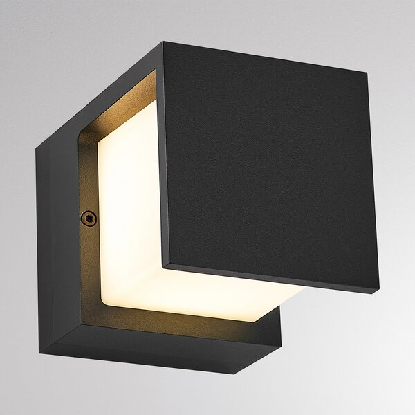 Molto Luce FYNN-Y vanjska LED zidna svjetiljka, antracit, 12 cm, IP65, CCT, Crno, Aluminij