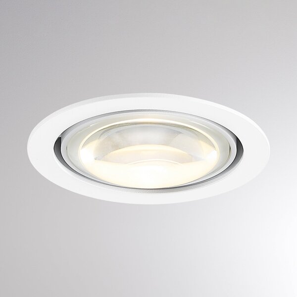 Molto Luce MAG MINI LED ugradbena stropna svjetiljka, bijela, Ø 10 cm, CCT 18 V, Bijela, Dnevni boravak/blagovaonica, Aluminij, Okrugla ugradna svjetla