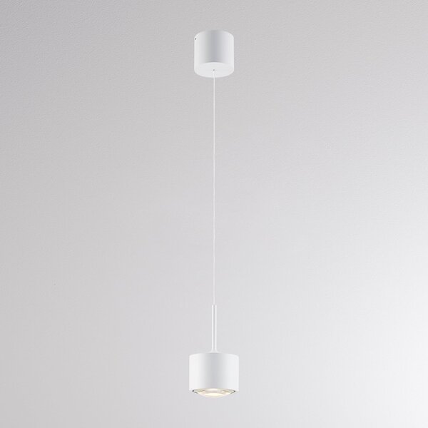 Molto Luce MAG MINI LED viseća svjetiljka, bijela, Ø 9 cm, CCT, dimabilna, metal, prigušiva, Bijela, Dnevni boravak/blagovaonica, Aluminij