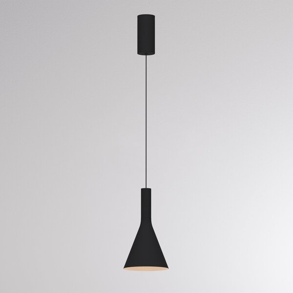 Molto Luce LORA I LED viseća svjetiljka, crna, Ø 15 cm, prigušiva, 40°, CCT, prigušiva, Crno, Dnevni boravak/blagovaonica, Metal