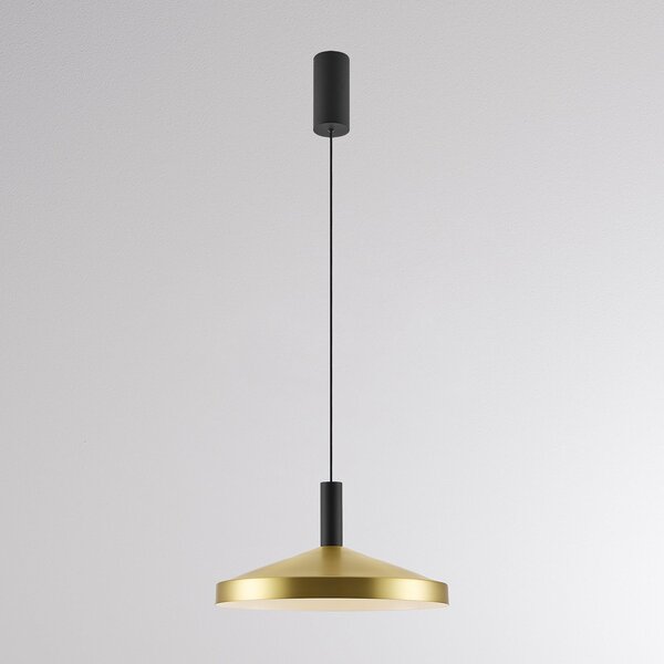 Molto Luce LORA III LED viseća svjetiljka, mesing, Ø 36 cm, prigušiva, 40° CCT, prigušiva, Zlato / mjed, Dnevni boravak/blagovaonica, Metal