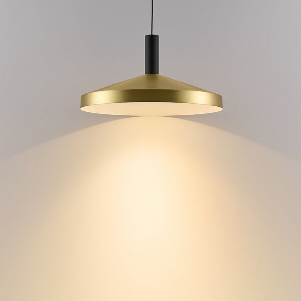 Molto Luce LORA III LED viseća svjetiljka, mesing, Ø 36 cm, prigušiva, 40° CCT, prigušiva, Zlato / mjed, Dnevni boravak/blagovaonica, Metal