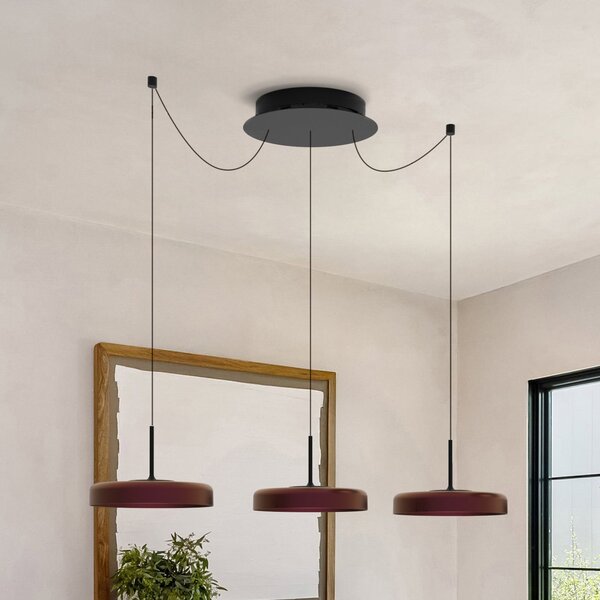 Molto Luce LORA III LED viseća svjetiljka, crna, Ø 36 cm, prigušiva, 40° CCT, prigušiva, Crno, Dnevni boravak/blagovaonica, Metal
