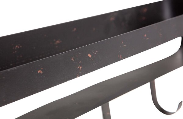 Metalna polica za kupaonicu RAKKA 81x31 cm, crna s patinom