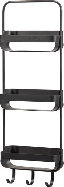 Metalna polica za kupaonicu RAKKA 81x31 cm, crna s patinom
