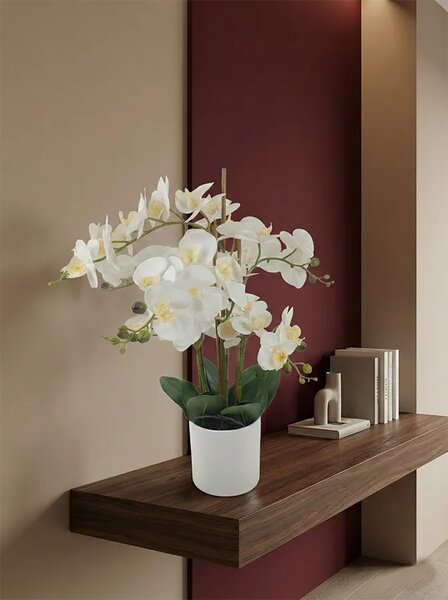 Umjetna orhideja bijela 65 cm Lush - Bijela - 51 - 70 cm