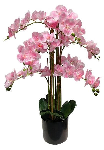 Umjetna orhideja ružičasta 80 cm Eterna Real Touch - Ružičasta - 71 - 90 cm