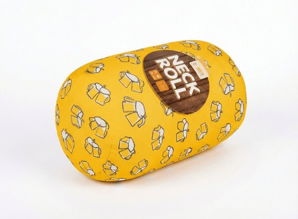 Putni jastučić BEER NECK ROLL 30x15 cm, žuti