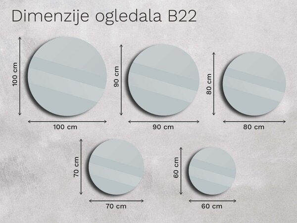 Ogledalo s okvirom B22