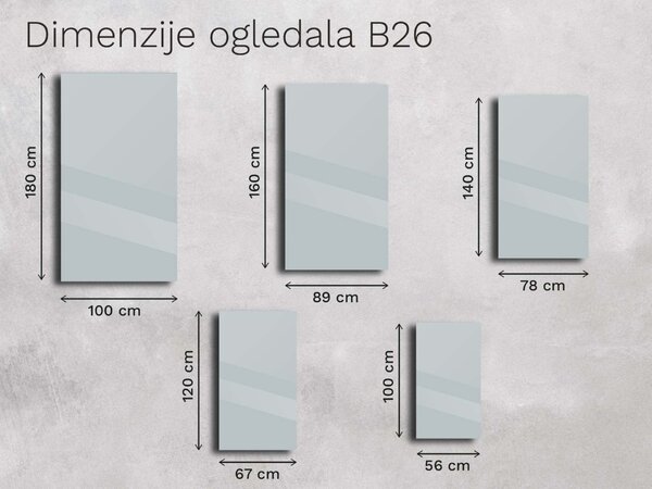 Ogledalo Base s fazetom B26