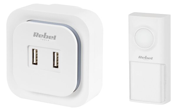 230V bežično elektroničko zvono 36 melodija do 150m 2x USB 2A