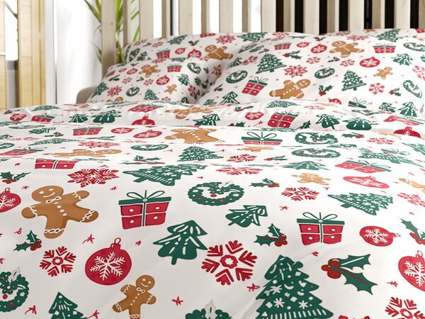 Pamučna posteljina MERRY MOOD bijela Dimenzije posteljine: 70 x 90 cm | 140 x 200 cm
