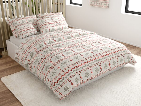 Pamučna posteljina NORDIC JOY bijela Dimenzije posteljine: 70 x 90 cm | 140 x 200 cm