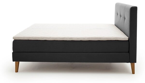 Antracitno sivi boxspring krevet 180x200 cm Stockholm – Meise Möbel