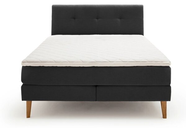 Antracitno sivi boxspring krevet 180x200 cm Stockholm – Meise Möbel