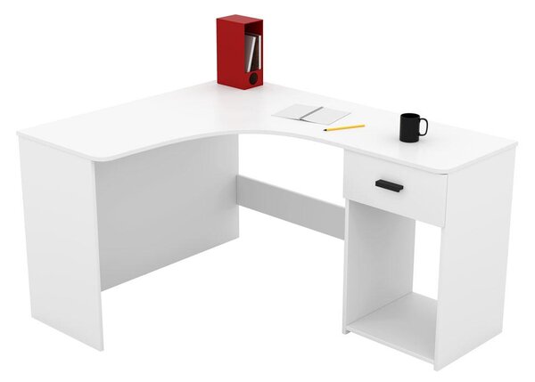 Kutni PC stolić Cornello (bijela)