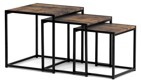 Set stolića za kavu (3 kom.) Ascendio (old style wood)