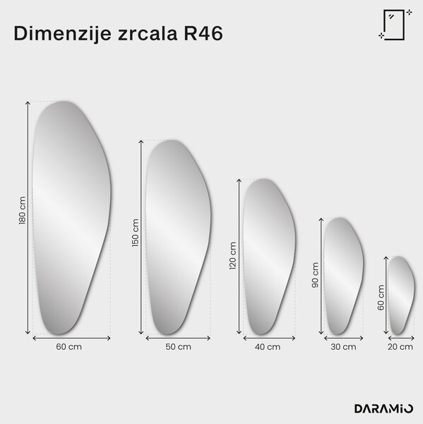 Ogledalo sa zlatnom obradom stakla Pure R46