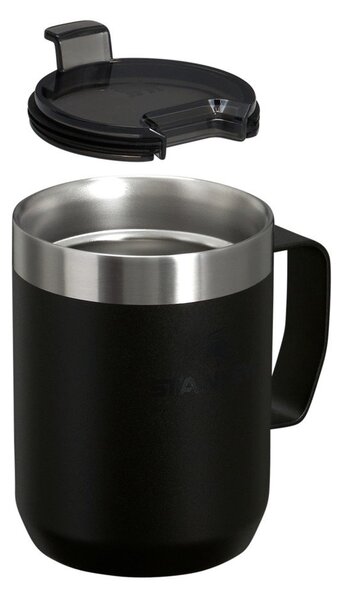 Crna termo šalica od nehrđajućeg čelika 230 ml Stay-Hot Camp Mug Black – Stanley