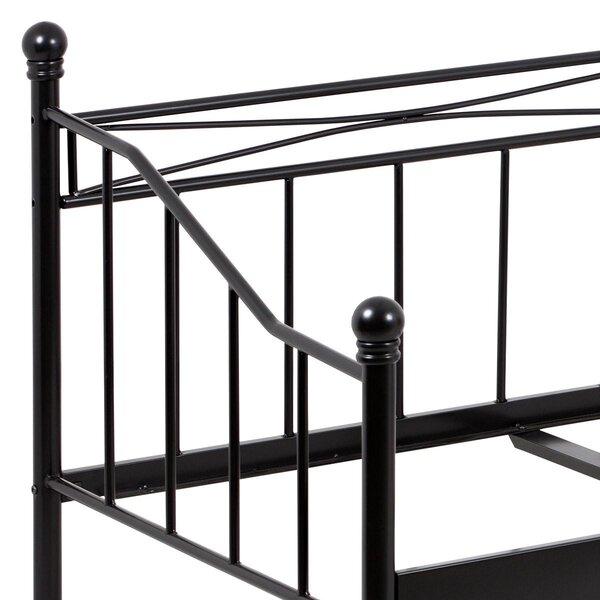 Metalni krevet 90x200 Bakarissa (crna mat)