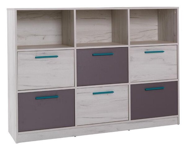 Zondo.hr Regal Rosario R13 (hrast craft bijeli + siva). Akcija -20%. 1123967