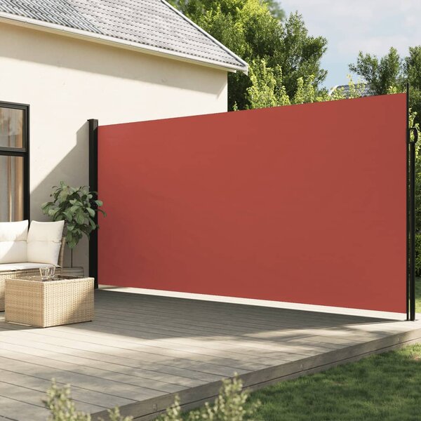 VidaXL Bočna tenda na uvlačenje terakota 220 x 500 cm