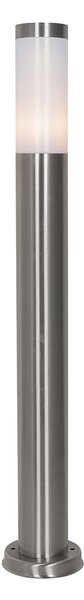 Moderna vanjska stupasta svjetiljka čelik s opalom 80 cm IP44 - Rox