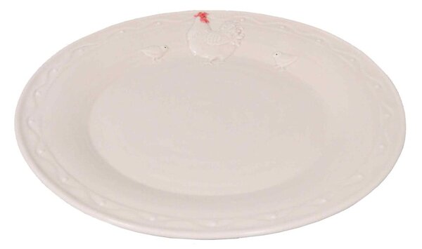 Bijeli keramički tanjur Antic Line Hen, ⌀ 25 cm