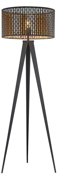 Podne Lampa Lindby, Thoralf, Crno, Dnevna soba, Metal