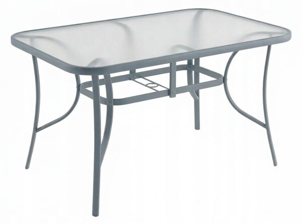 Vrtni blagovaonski stol 150 x 90 cm sa staklenom površinom Bež